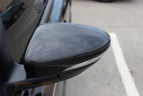 DD-T24 Накладки на зеркала (2 шт, натуральный карбон) на Volkswagen Passat B7 2010-2014 - Картинка 2