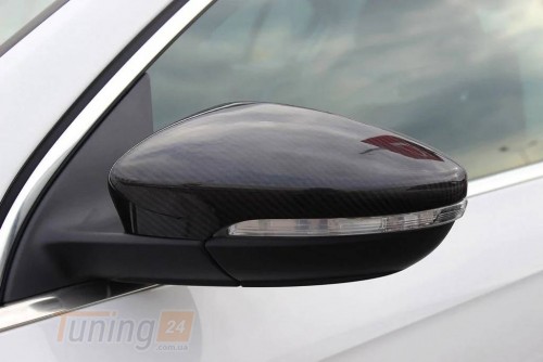DD-T24 Накладки на зеркала (2 шт, натуральный карбон) на Volkswagen Passat CC 2008-2016 - Картинка 1