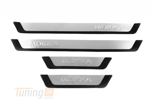 Omsa Хром накладки на пороги Omsa Line Flexill из нержавейки для Opel Mokka 2012-2020 Хром порог на Опель Мокка 4шт - Картинка 2