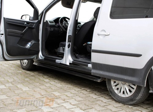 EuroCap Накладки на пороги EuroCap из ABS-пластика для Volkswagen Caddy 2015-2020 Накладки на порог на Фольксваген Кадди 2шт - Картинка 1