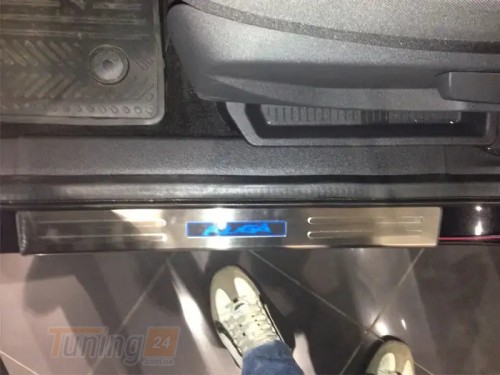 Libao Хром накладки на пороги Libao LED из нержавейки для Ford Kuga 2013-2019 Хром порог на Форд Куга 4шт - Картинка 3