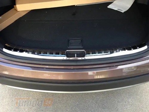 Libao Хром накладка на порог багажника Libao из нержавейки для Hyundai Santa Fe 3 2012-2018 Хром порог на Хюндай Санта Фе 3 1шт - Картинка 2