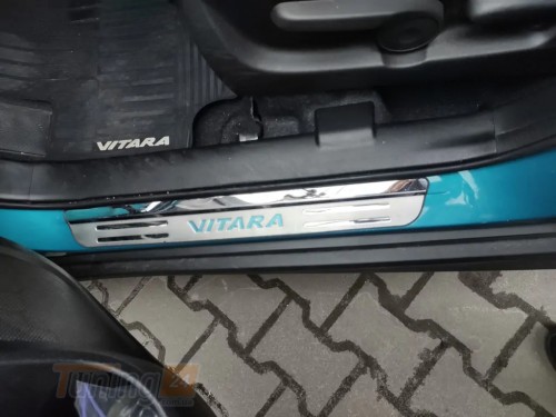 Libao Хром накладки на пороги Libao из нержавейки для Suzuki Vitara 2015+ Хром порог на Сузуки Витара 4шт - Картинка 3