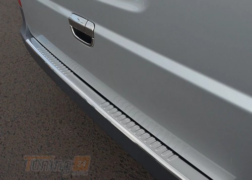 Omsa Хром накладка на задний бампер с загибом Omsa Line из нержавейки для Mercedes Vito W639 2010-2015 Хром Мерседес Вито W639 глянец - Картинка 2
