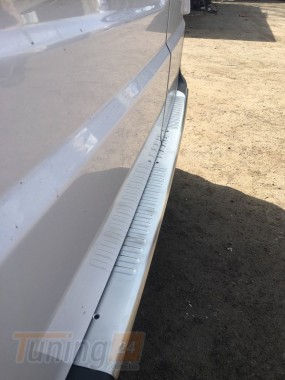 Omsa Хром накладка на задний бампер с загибом Omsa Line из нержавейки для Mercedes Vito W639 2010-2015 Хром Мерседес Вито W639 мат - Картинка 2