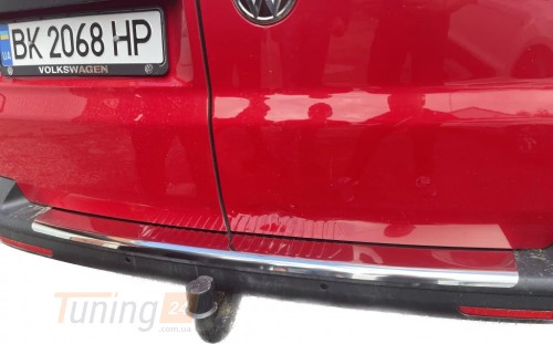 Carmos Хром накладка на задний бампер Carmos из нержавейки для Volkswagen T6 2015-2019 Хром порог Фольксваген Т6 2дв. с загибом - Картинка 4