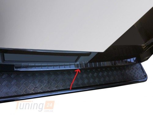 Omsa Хром накладка на задний бампер Omsa Line из нержавейки для Mercedes Sprinter 2013-2018 Хром порог на Мерседес Спринтер глянец - Картинка 1