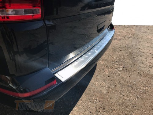 Omsa Хром накладка на задний бампер Omsa Line из нержавейки для Volkswagen T6 2019+ Хром порог на Фольксваген Т6 1дверь мат  - Картинка 1