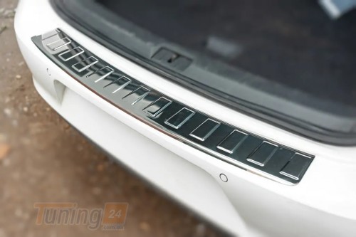 Carmos Хром накладка на задний бампер Carmos из нержавейки для Volkswagen Golf 7 SW 2012-2020 Хром порог Фольксваген Гольф 7 - Картинка 3