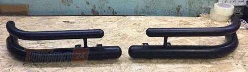 UA Защита заднего бампера углы двойные D60-42 крашенные в черном мате для Chevrolet Niva Bertone - Картинка 1