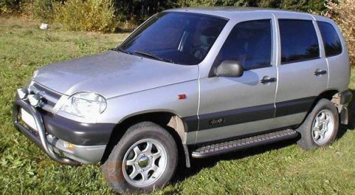 UA Кенгурятник низкий крашенный молотковый для Chevrolet Niva 2002+ - Картинка 3