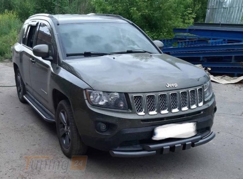 UA Труба с клыками Грандер крашенная молотковая для Jeep Compass 2011-2016 - Картинка 3