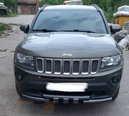 UA Труба с клыками Грандер крашенная молотковая для Jeep Compass 2016+ - Картинка 2