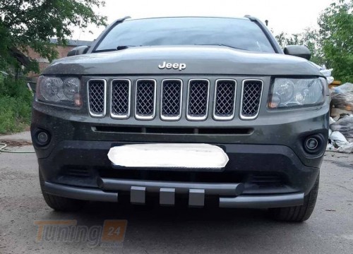 UA Труба з іклами Грандер фарбована молоткова для Jeep Compass 2021  - Зображення 1