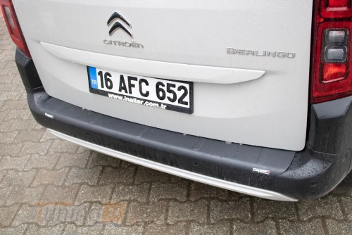 EuroCap Накладка на задний бампер EuroCap из ABS-пластика для Opel Combo 2019+ Накладка на бампер на Опель Комбо - Картинка 2