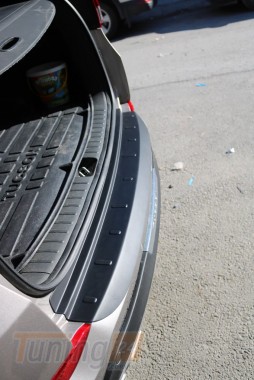 EuroCap Накладка на задний бампер EuroCap из ABS-пластика для Hyundai Tucson TL 2016-2018 Накладка на бампер на Хюндай Туксон - Картинка 3