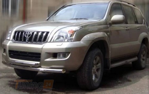 UA Труба двойная D60-42 из нержавейки для Toyota Land Cruiser Prado 120 2002-2009 - Картинка 2