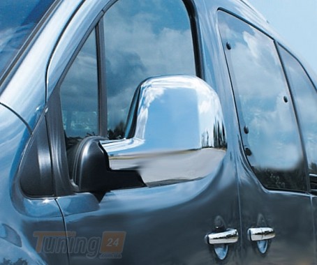 Carmos Хром накладки на зеркала Carmos из ABS-пластика для Peugeot Partner Tepee 2008-2012 Хром зеркал Пежо Партнер Типи 2шт - Картинка 1
