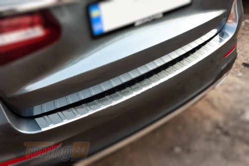 Carmos Хром накладка на задний бампер Carmos из нержавейки для Mercedes GLC X253 2015+ Хром порог на Мерседес GLC X253 - Картинка 1
