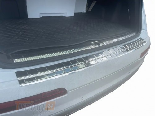 Carmos Хром накладка на задний бампер Carmos из нержавейки для Audi Q7 2015-2020 Хром порог на Ауди Q7 - Картинка 1
