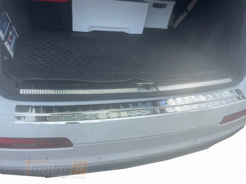 Carmos Хром накладка на задний бампер Carmos из нержавейки для Audi Q7 2015-2020 Хром порог на Ауди Q7 - Картинка 2