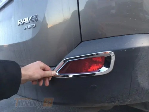 Libao Хром накладки на задние габариты Libao из ABS-пластика для Toyota Rav 4 2013-2016 Хром накладки на Тойота Рав 4 2шт - Картинка 2