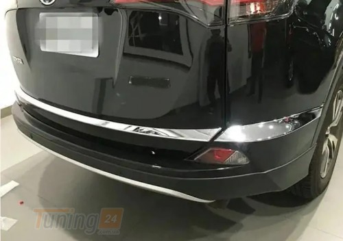 Libao Хром накладка на задний бампер и крышку багажника Libao из нержавейки для Toyota Rav 4 2016-2018 Хром накладка на Тойота Рав 4 - Картинка 1