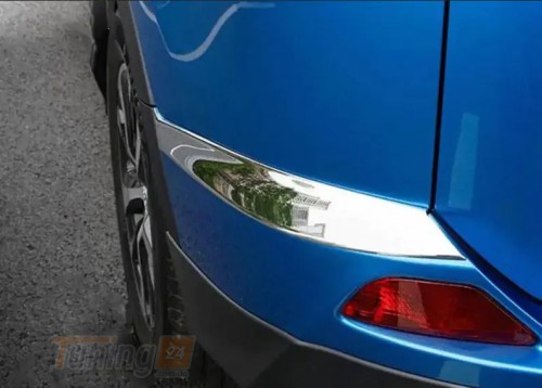 Libao Хром накладка на задний бампер и крышку багажника Libao из нержавейки для Toyota Rav 4 2016-2018 Хром накладка на Тойота Рав 4 - Картинка 2