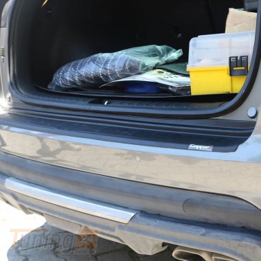 EuroCap Накладка на задний бампер EuroCap из ABS-пластика для Hyundai Tucson TL 2019-2021 Накладка на бампер на Хюндай Туксон - Картинка 1