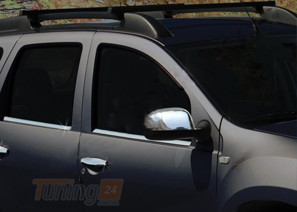 Carmos Хром накладки на зеркала Carmos из нержавейки V1 для Renault Duster 2008-2017 Хром зеркал Рено Дастер 2шт - Картинка 1