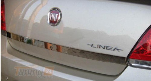 Omsa Хром накладка на крышку багажника Omsa Line из нержавейки для Fiat Linea 2006-2012 Кромка багажника на Фиат Линеа под ключ - Картинка 2