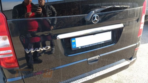 Omsa Хром накладка над номером Omsa Line из нержавейки для Mercedes Vito W639 2010-2015 Планка над номером на Мерседес Вито W639 1дв. - Картинка 4