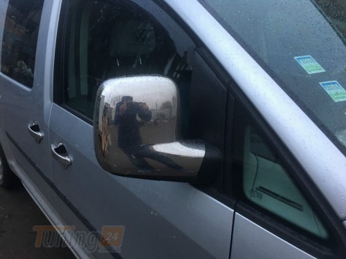 Carmos Хром накладки на зеркала Carmos из ABS-пластика V1 для Volkswagen Caddy 2015-2020 Хром зеркал Фольксваген Кадди 2шт - Картинка 1