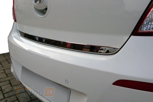 Omsa Хром накладка на кромку багажника Omsa Line из нержавейки для Hyundai I20 2012-2014 Кромка багажника на Хюндай I20 - Картинка 1