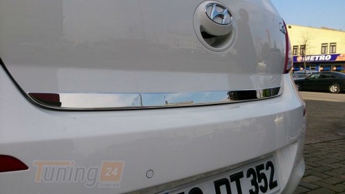 Omsa Хром накладка на кромку багажника Omsa Line из нержавейки для Hyundai I20 2012-2014 Кромка багажника на Хюндай I20 - Картинка 2