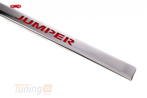 Carmos Хром накладка над номером Carmos из нержавейки для Citroen Jumper 2007-2014 Планка над номером на Ситроен Джампер LED-красный - Картинка 2