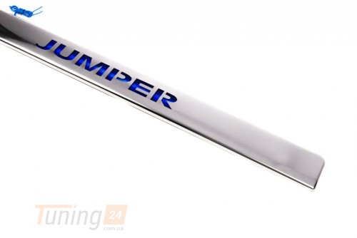 Carmos Хром накладка над номером Carmos из нержавейки для Citroen Jumper 2007-2014 Планка над номером на Ситроен Джампер LED-синий - Картинка 2