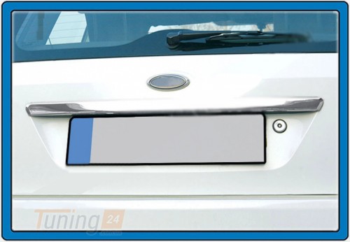 Omsa Хром накладка над номером Omsa Line из нержавейки для Ford Fiesta 2002-2008 Планка над номером на Форд Фиеста - Картинка 1
