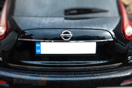 Carmos Хром накладка над номером Carmos из нержавейки для Nissan Juke 2014-2019 Планка над номером на Ниссан Жук 1шт - Картинка 1