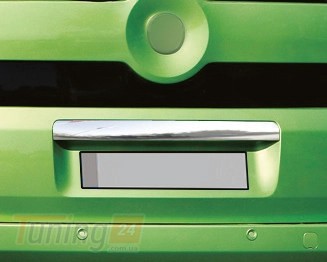 Omsa Хром накладка над номером Omsa Line из нержавейки для Peugeot Bipper 2008+ Планка над номером на Пежо Биппер - Картинка 1