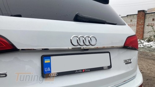 Omsa Хром накладка над номером Omsa Line из нержавейки для Audi Q5 2008-2017 Планка над номером на Ауди Q5 - Картинка 1