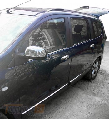 Omsa Хром накладки на зеркала Omsa Line из нержавейки для Dacia Lodgy 2013+ Хром зеркал Дачия Лоджи 2шт - Картинка 3