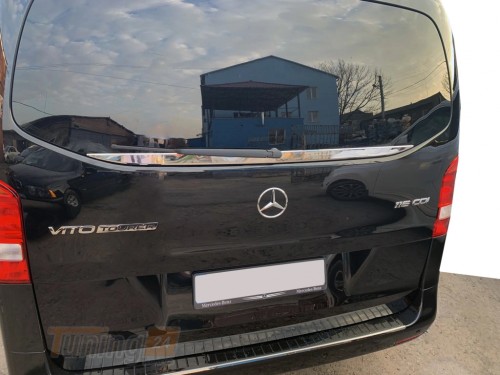 Carmos Хром накладка на кромку заднего стекла Carmos из нержавейки для Mercedes Vito W447 2014+ Кромка заднего стекла на Мерседес Вито  - Картинка 1