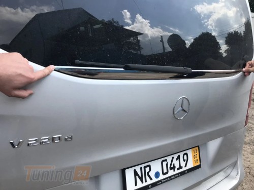 Carmos Хром накладка на кромку заднего стекла Carmos из нержавейки для Mercedes Vito W447 2014+ Кромка заднего стекла на Мерседес Вито  - Картинка 2