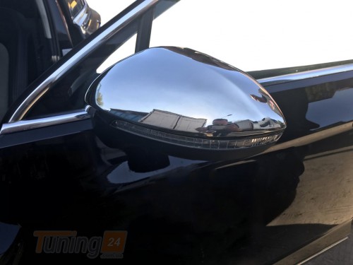 Carmos Хром накладки на зеркала Carmos из нержавейки для Volkswagen Passat B8 2015+ Хром зеркал Фольксваген Пассат В8 2шт - Картинка 1
