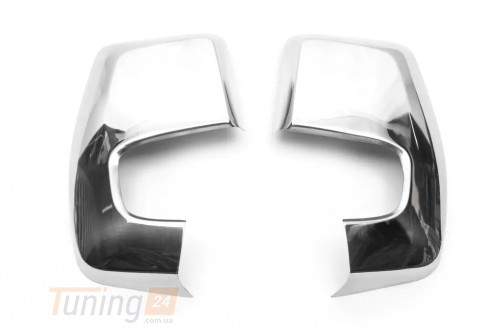 Carmos Хром накладки на зеркала Carmos из нержавейки для Ford Custom 2013+ Хром зеркал Форд Кастом 2шт - Картинка 1
