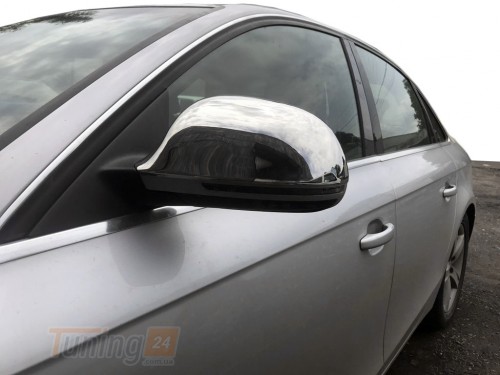 Carmos Хром накладки на зеркала Carmos из нержавейки для Audi A6 С6 Sedan 2009-2012 Хром зеркал Ауди А6 С6 2шт - Картинка 1
