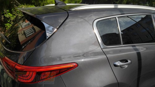 Carmos Хром треугольники на крышку багажника Carmos из нержавейки для Kia Sportage 2015-2021 Хром на Киа Спортейдж - Картинка 1