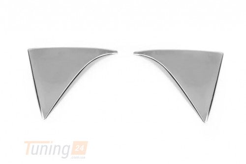 Carmos Хром треугольники на крышку багажника Carmos из нержавейки для Kia Sportage 2015-2021 Хром на Киа Спортейдж - Картинка 2
