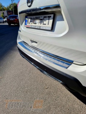 Libao Хром накладка на кромку багажника Libao из нержавейки для Nissan Rogue 2018-2020 Кромка багажника на Ниссан Рог - Картинка 2